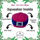 Santa's Belt Plush Dog Toy